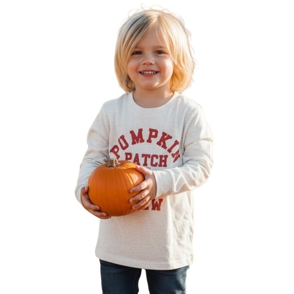 Adventurewear Pumpkin Patch Crew Kids Shirt - Cream Size 5